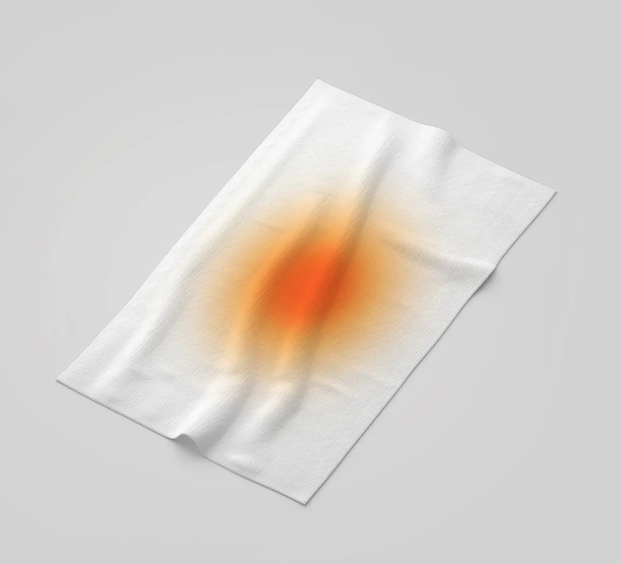 Vibrant Orange Aura Gradient Abstract Art Print beach towel by homdeco