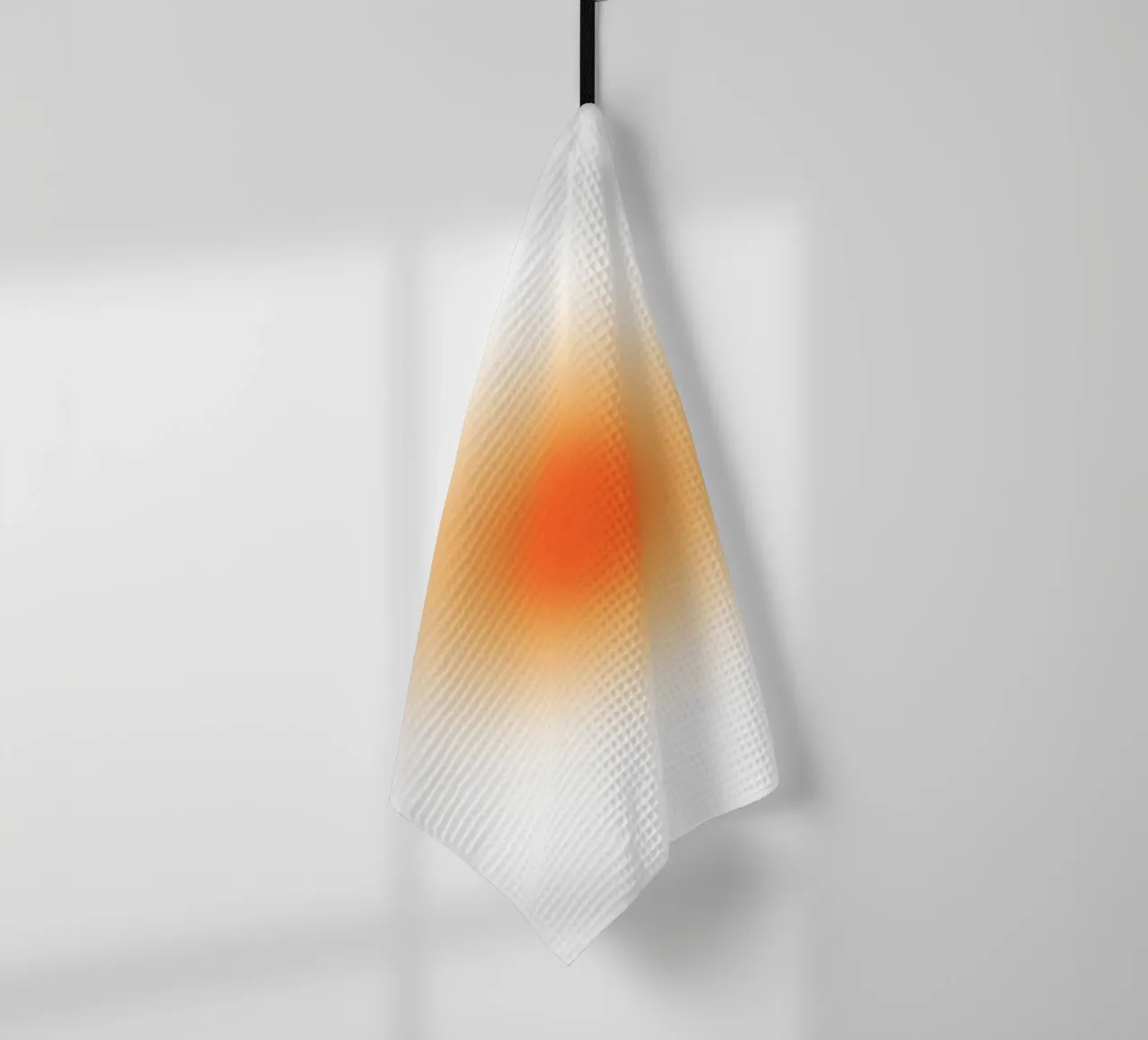 Levendig Oranje Aura Kleurverloop Abstracte Kunstdruk theedoek van homdeco