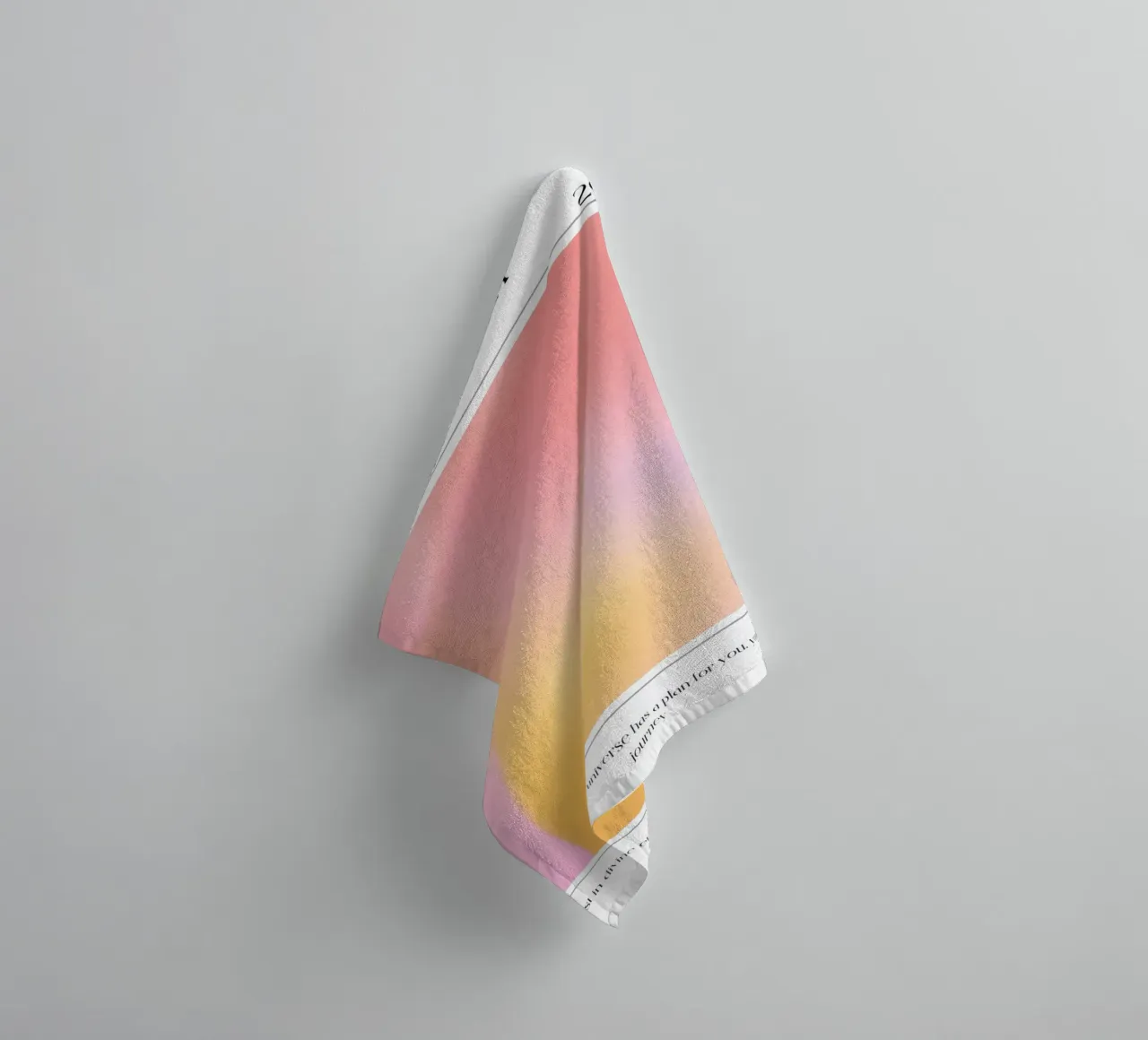 "Energia divina" Aura Rosa Giallo Gradiente Poster 2023 asciugamano da bagno da homdeco