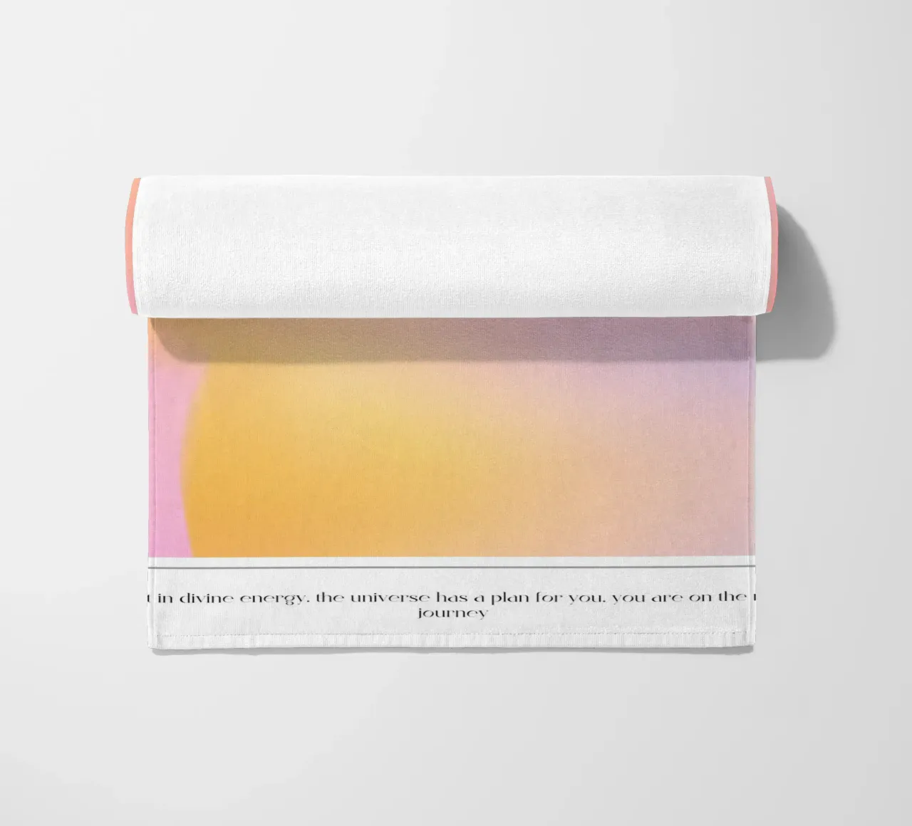 "Energia divina" Aura Rosa Giallo Gradiente Poster 2023 telo mare da homdeco