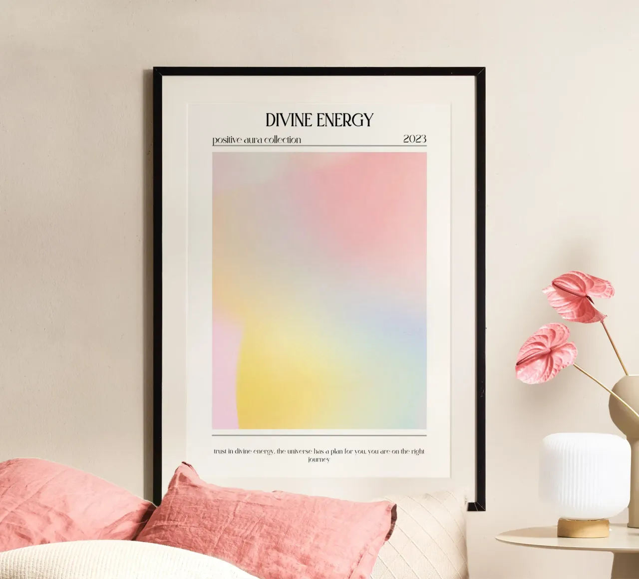 "Divine Energy" Aura Pastel Gradient Poster 2023 hahnemühle de homdeco