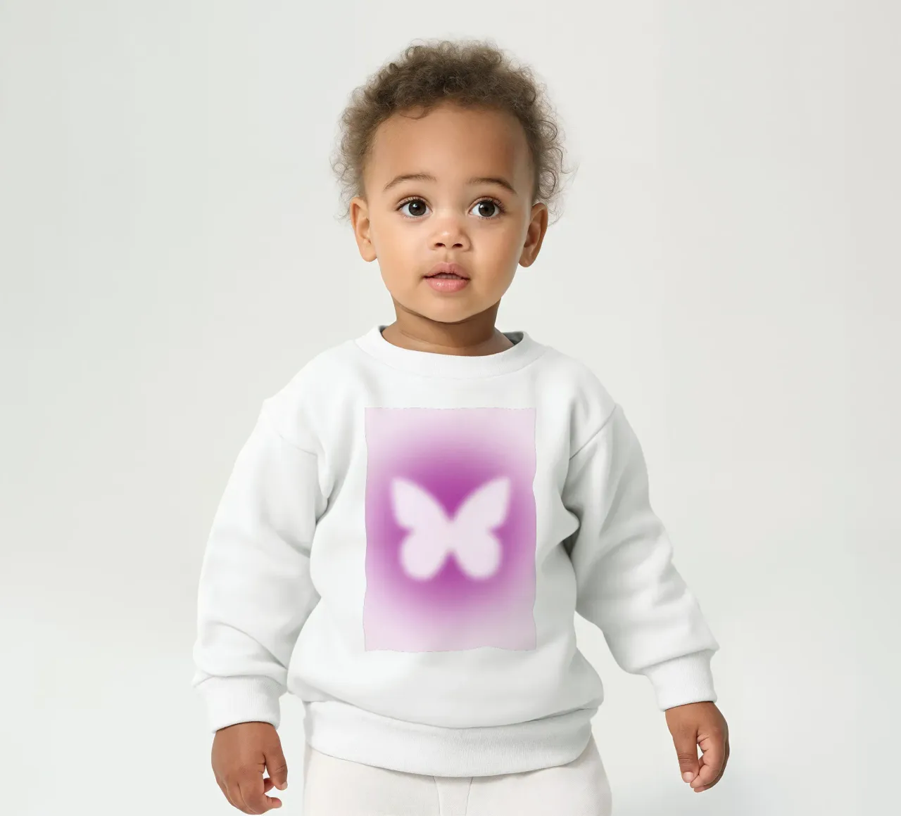 Poster artistico astratto rosa Butterfly Aura Gradient felpa neonato da homdeco