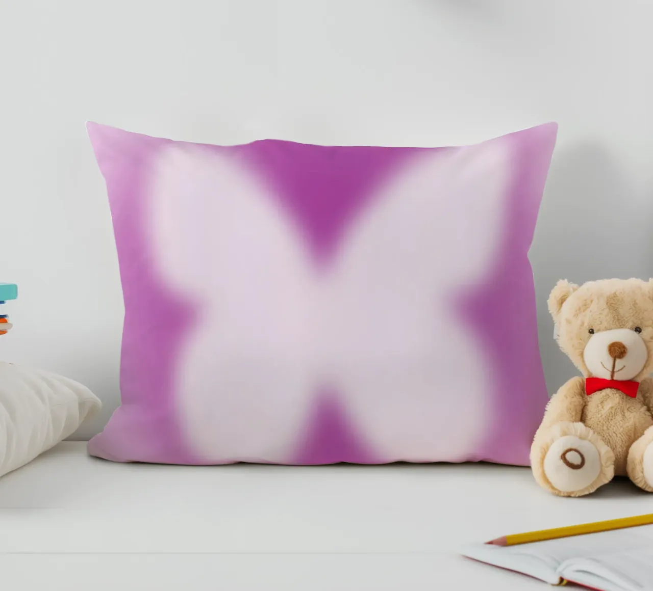 Poster artistico astratto rosa Butterfly Aura Gradient cuscino da homdeco