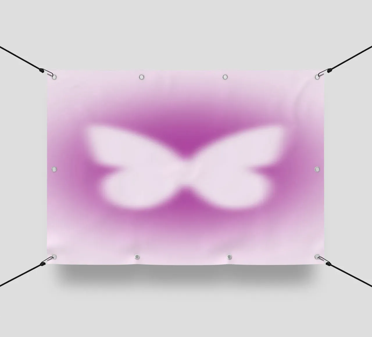 Poster artistico astratto rosa Butterfly Aura Gradient telo in pvc da homdeco