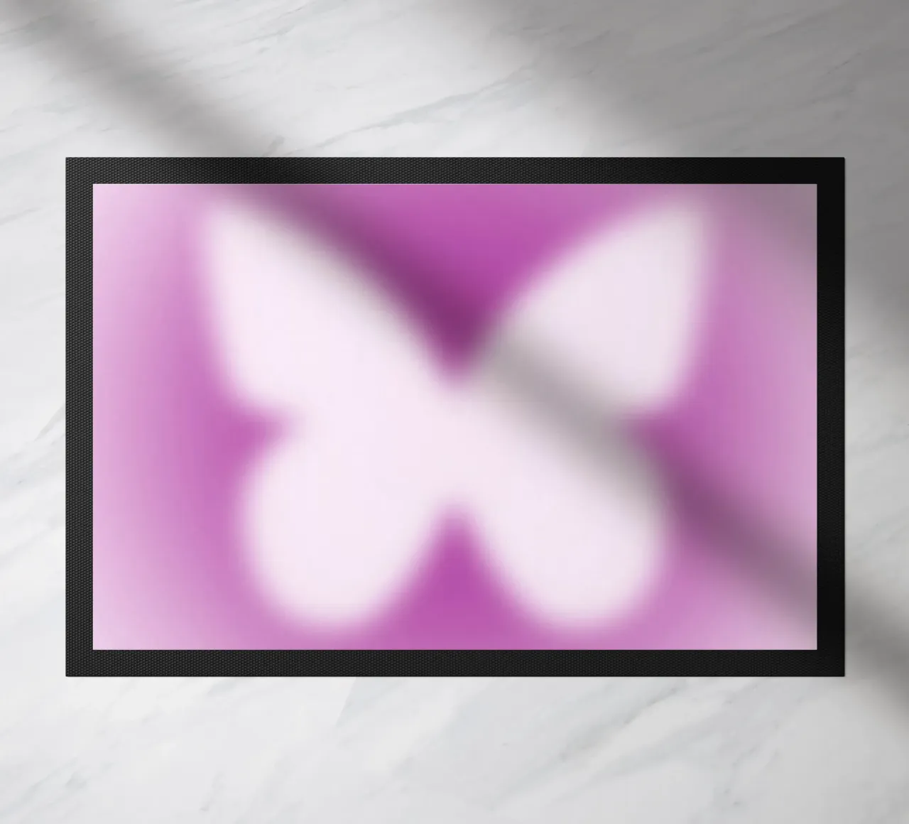 Poster artistico astratto rosa Butterfly Aura Gradient zerbino da homdeco