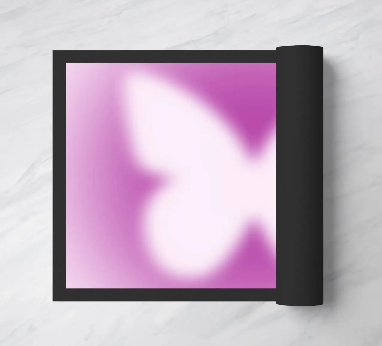 Poster artistico astratto rosa Butterfly Aura Gradient zerbino da homdeco