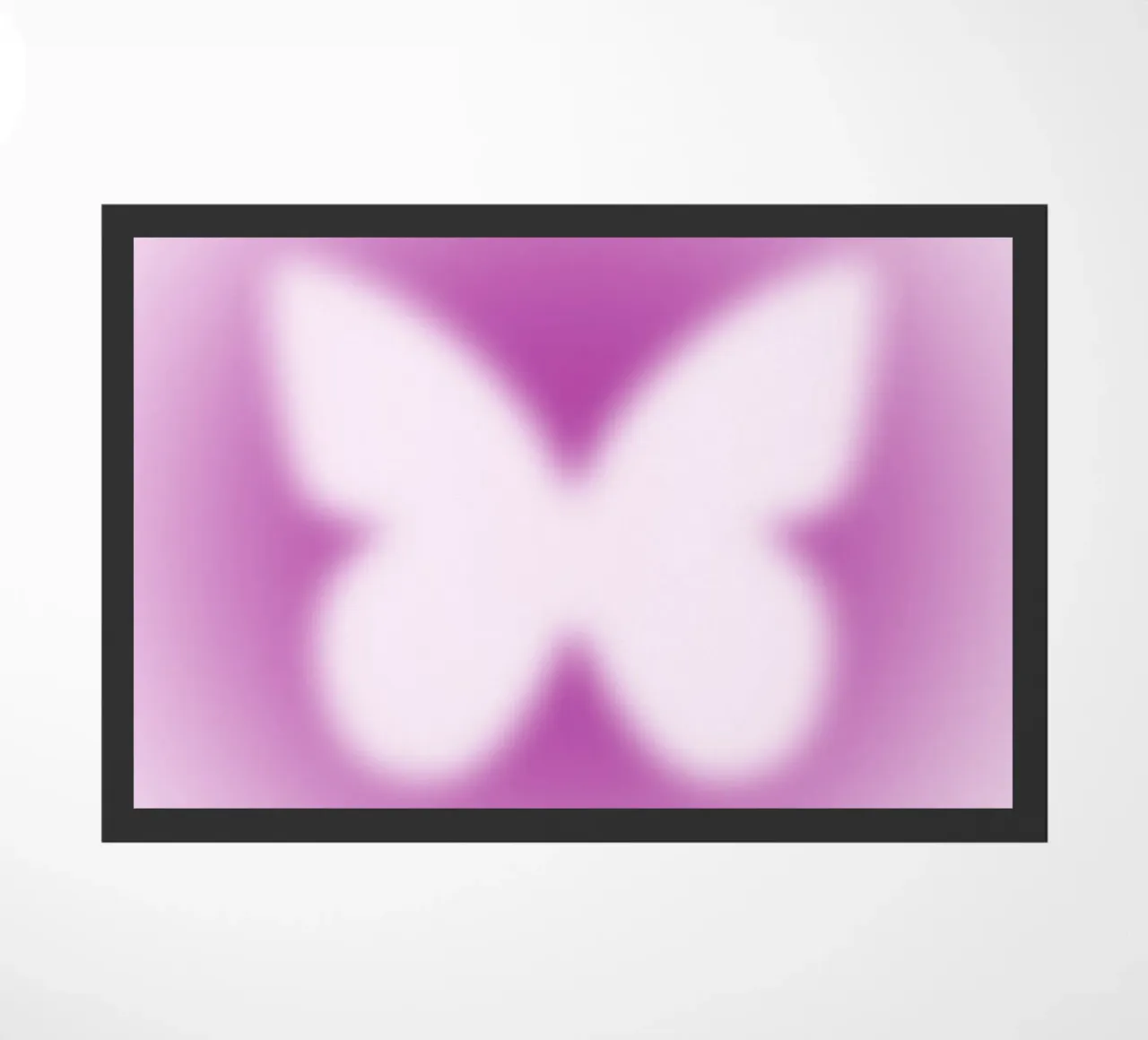 Poster artistico astratto rosa Butterfly Aura Gradient zerbino da homdeco