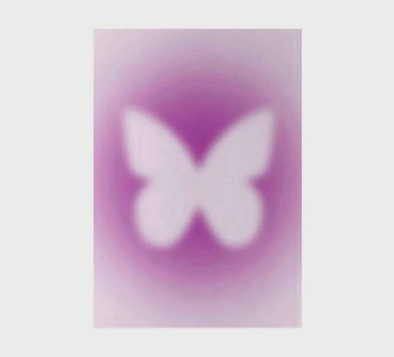 Pink Butterfly Aura Gradient Abstract Poster Art notebook by homdeco