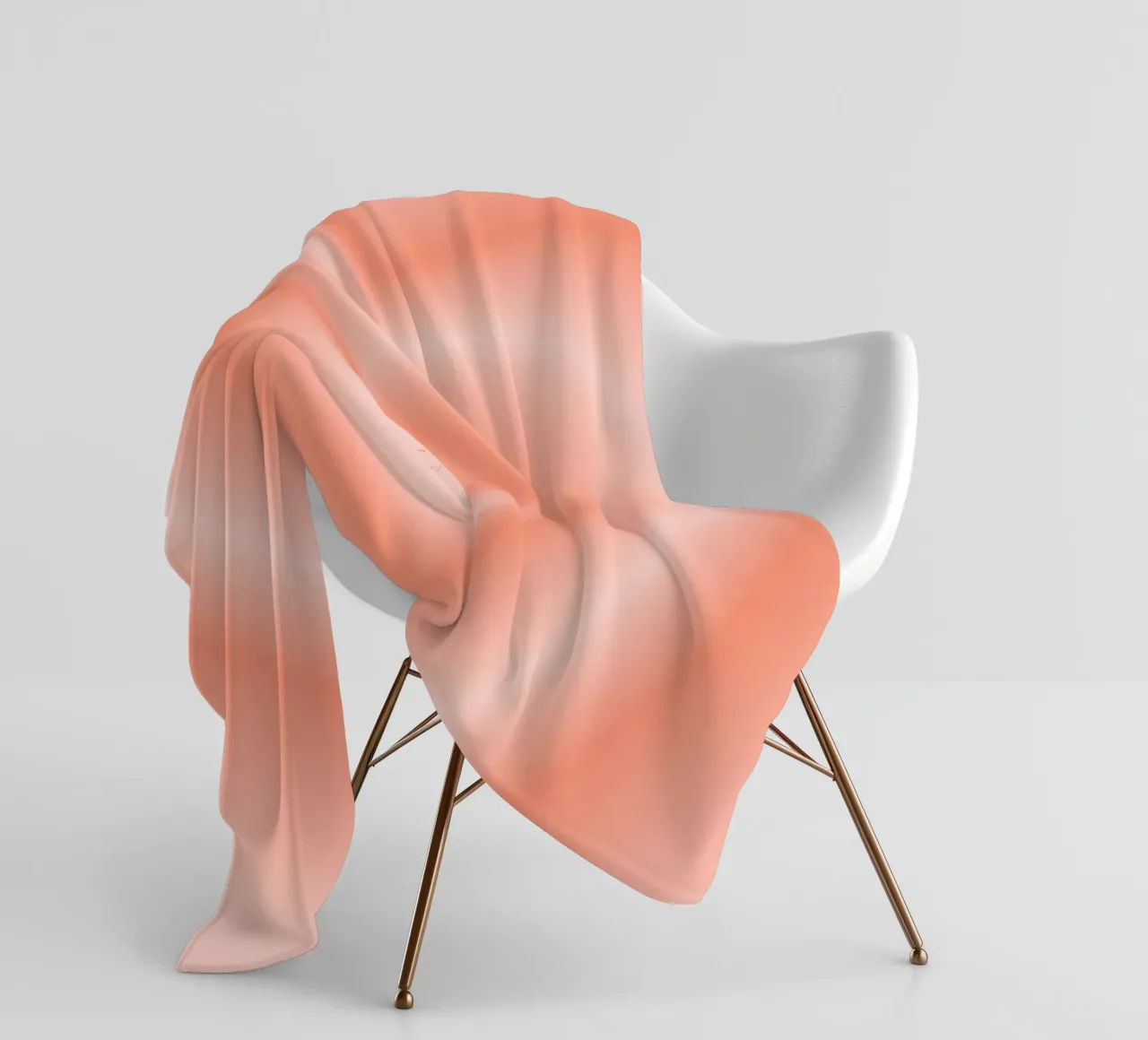 Poster astratto con cuore di pesca caldo e aura graduale coperta in pile da homdeco
