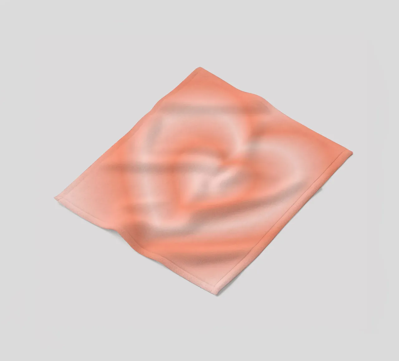 Poster astratto con cuore di pesca caldo e aura graduale coperta in pile da homdeco