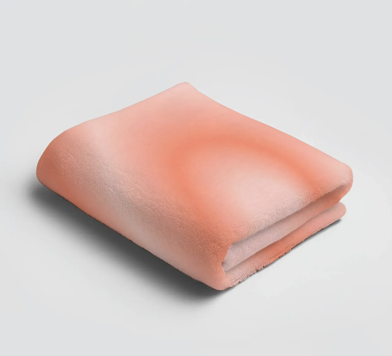 Warm Peach Heart Aura Gradient Abstract Poster Art towel by homdeco