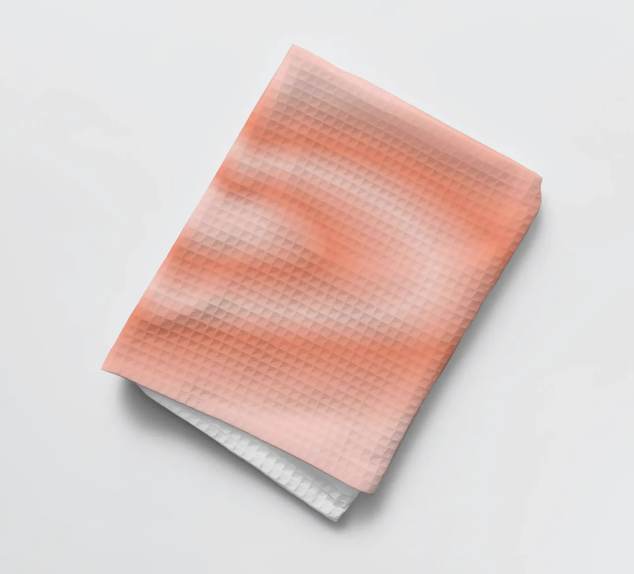 Warm Peach Heart Aura Gradient Abstract Poster Art tea towel by homdeco