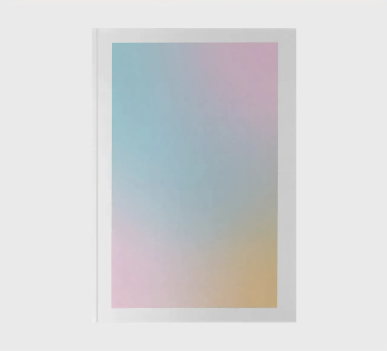 Pastel Aura Blue Pink Yellow Gradient Abstract Art notebook by homdeco
