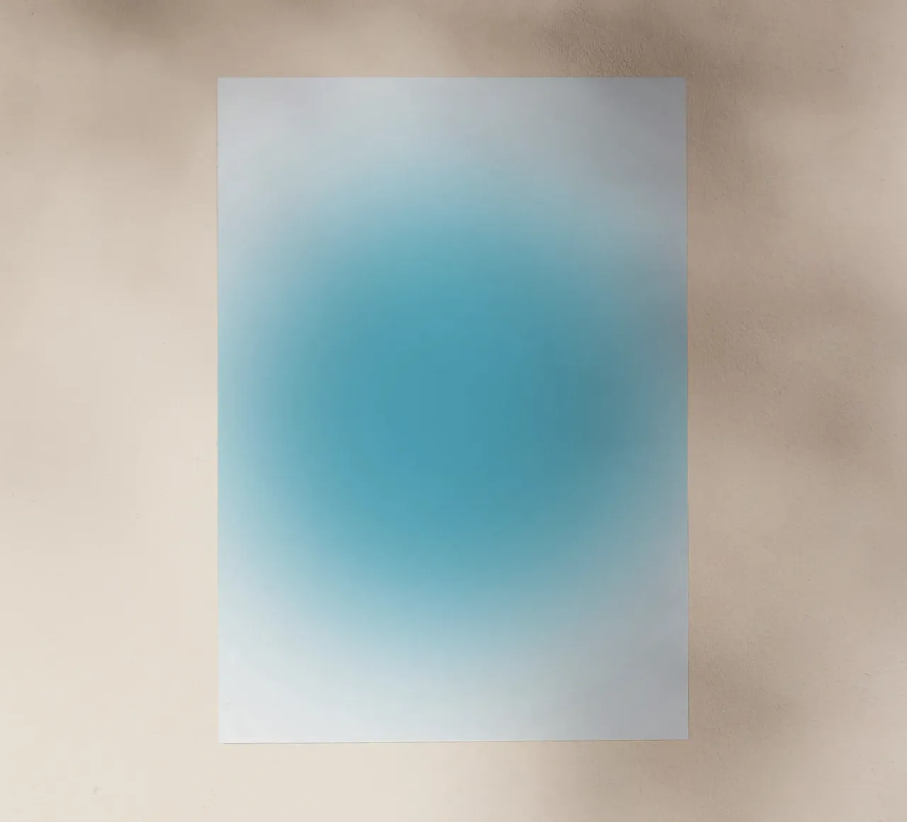Poster astratto sereno oceano blu aura gradiente pellicola backlit da homdeco