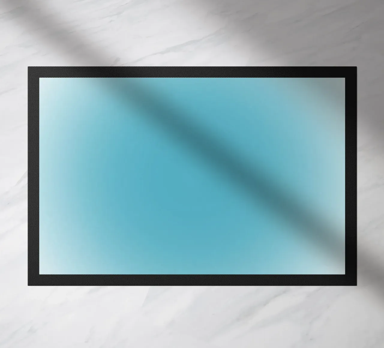 Poster astratto sereno oceano blu aura gradiente zerbino da homdeco