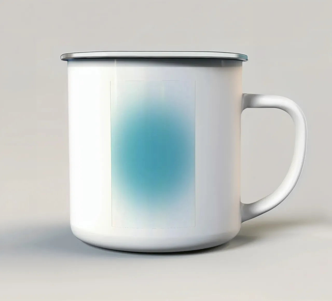Poster astratto sereno oceano blu aura gradiente tazza in smalto da homdeco