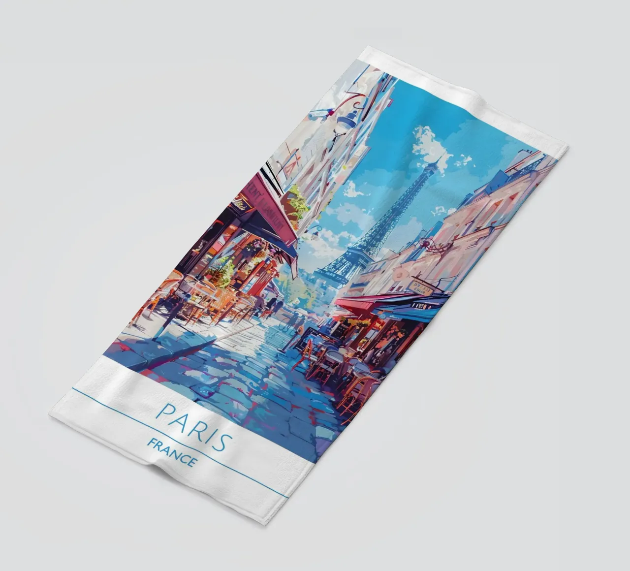 Torre Eiffel vista Parigi caffè strada | Impressionista francese A telo mare da homdeco