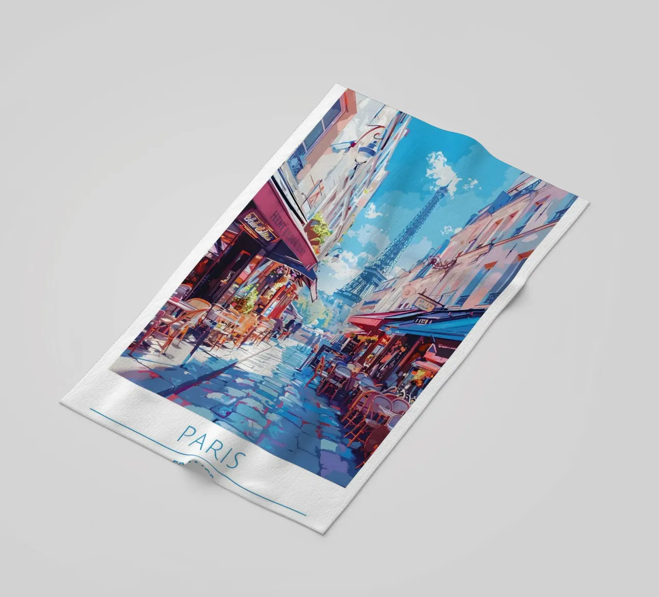 Torre Eiffel vista Parigi caffè strada | Impressionista francese A telo mare da homdeco