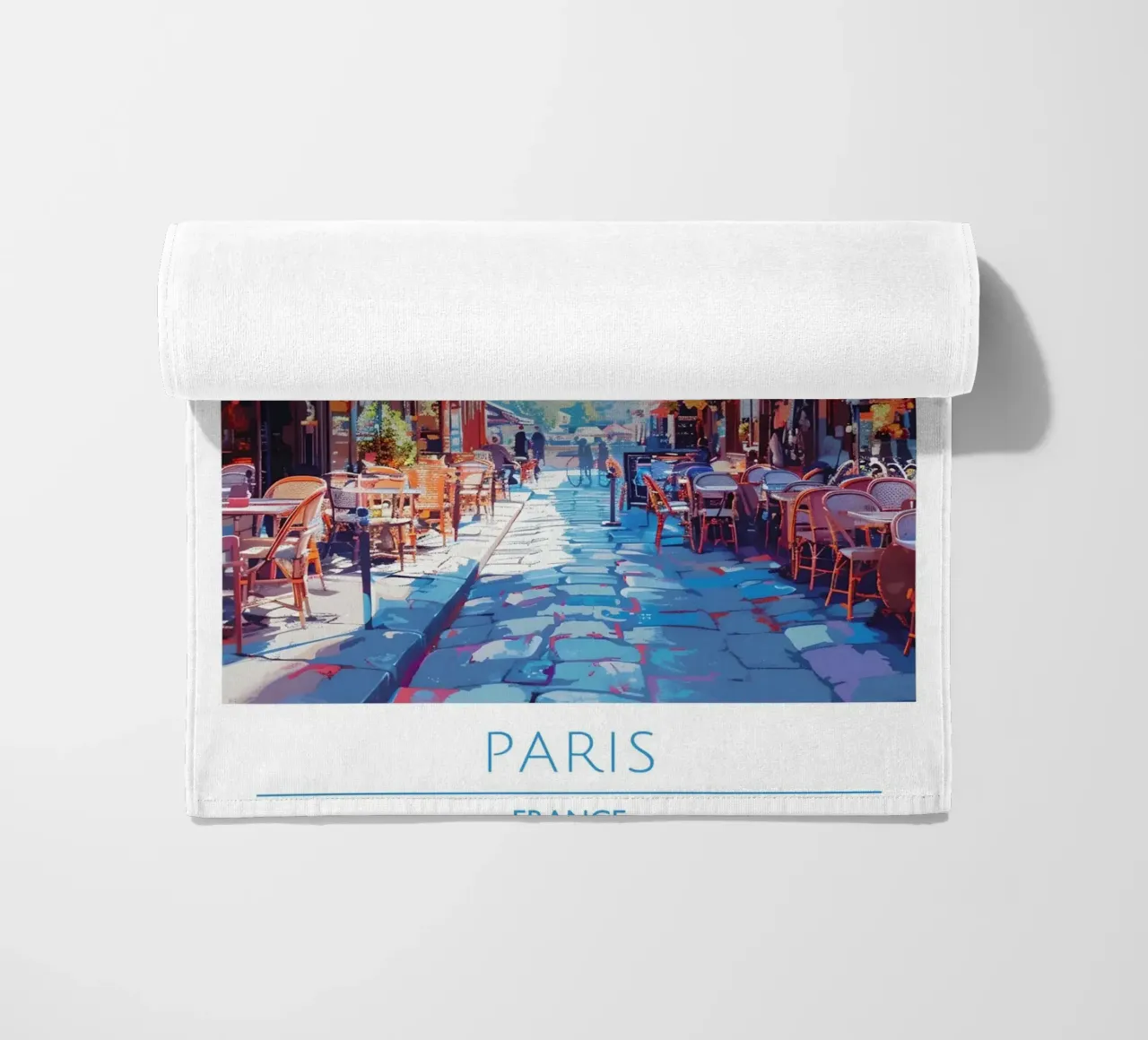 Torre Eiffel vista Parigi caffè strada | Impressionista francese A telo mare da homdeco