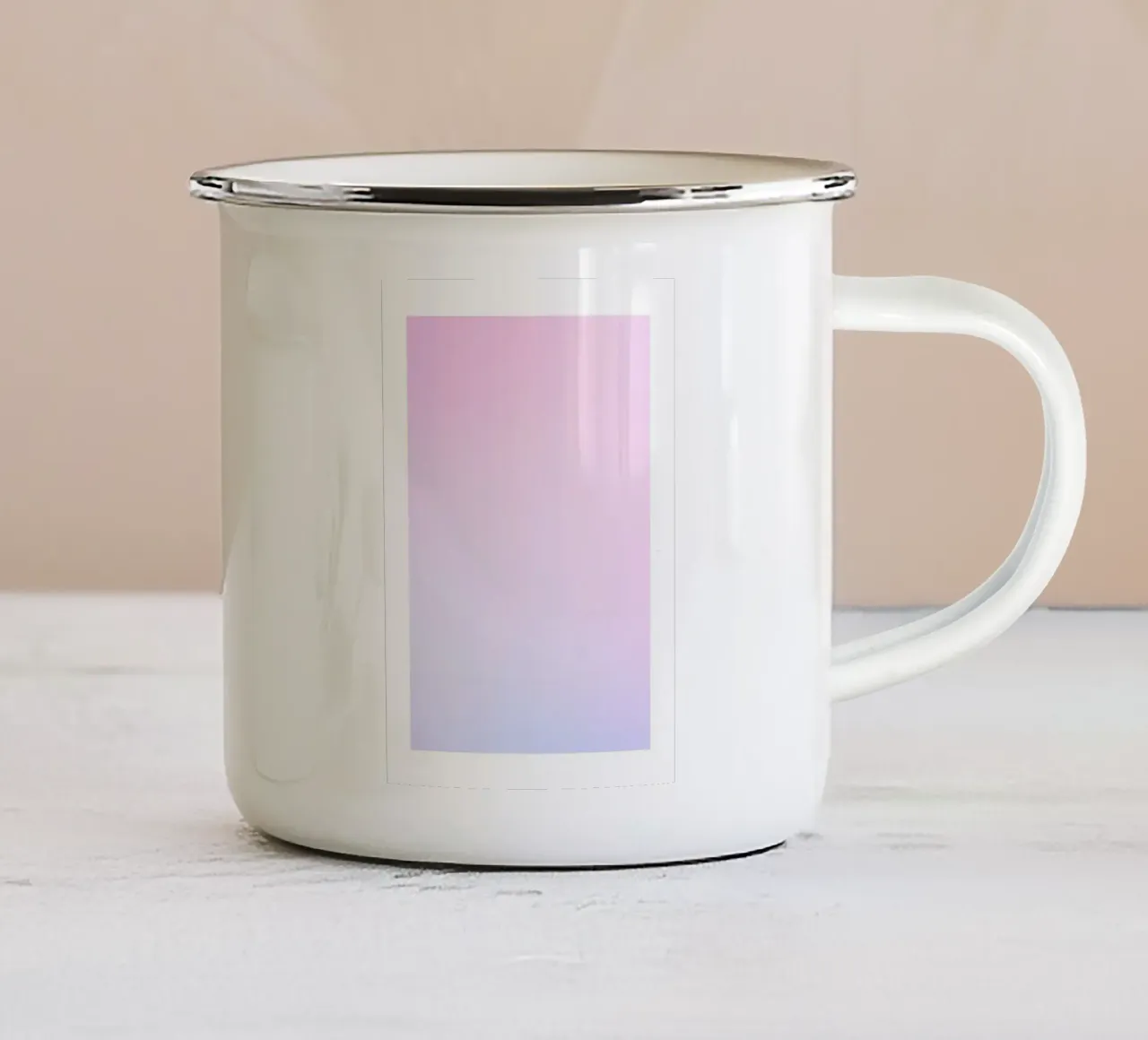 Dromerige Pastel Roze & Lavendel Kleurverloop Abstracte Poster emaille mok van homdeco