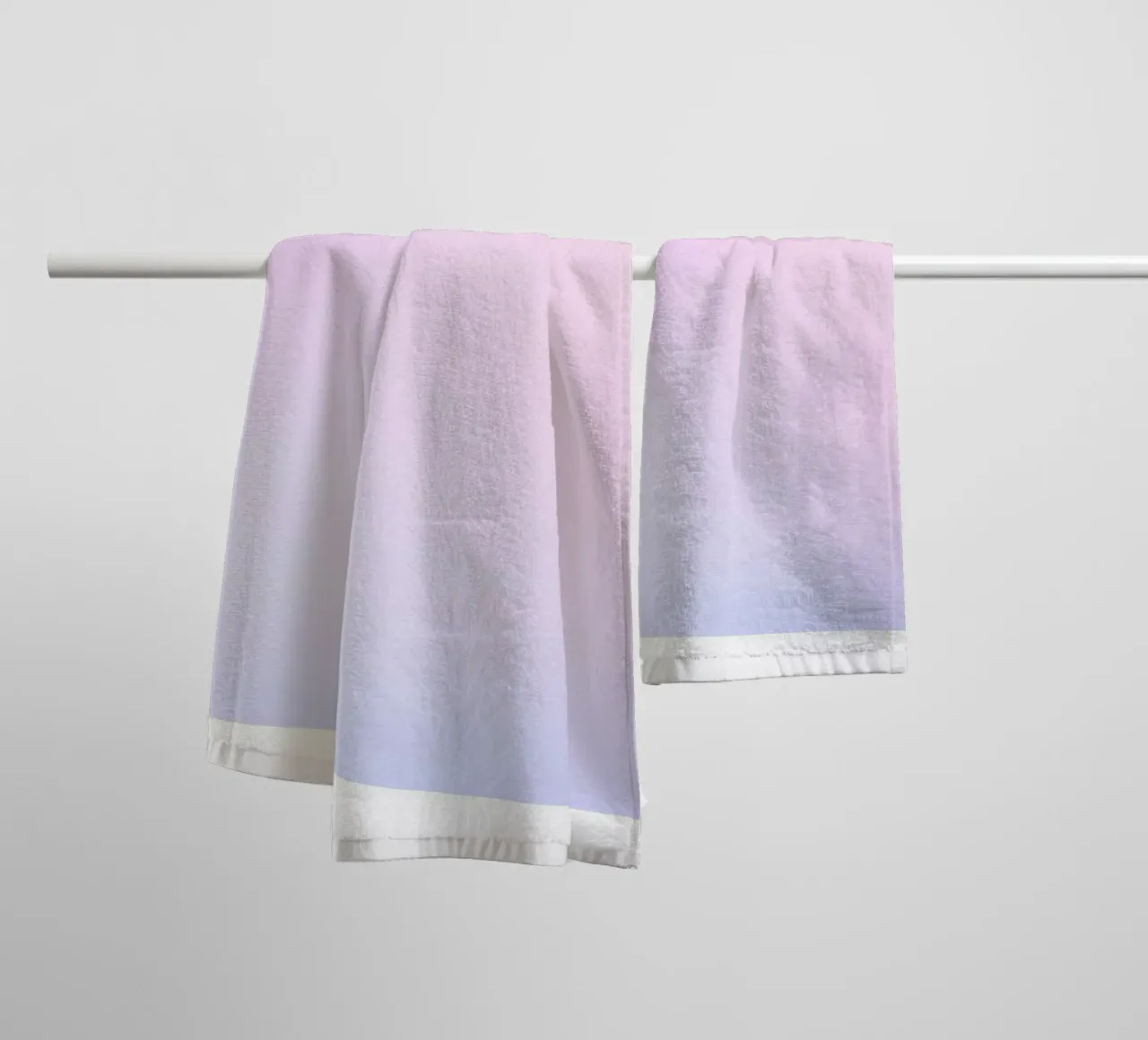 Verträumtes Pastell Rosa & Lavendel Gradient Abstraktes Poster Handtuch von homdeco