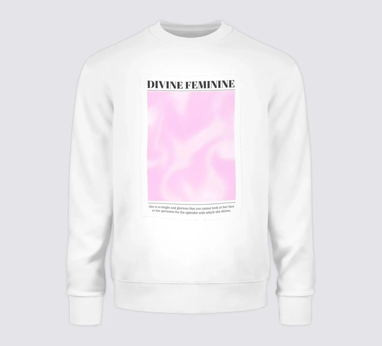 "Divine Feminine" Roze Werveling Abstracte Aura Kunstdruk sweatshirt van homdeco