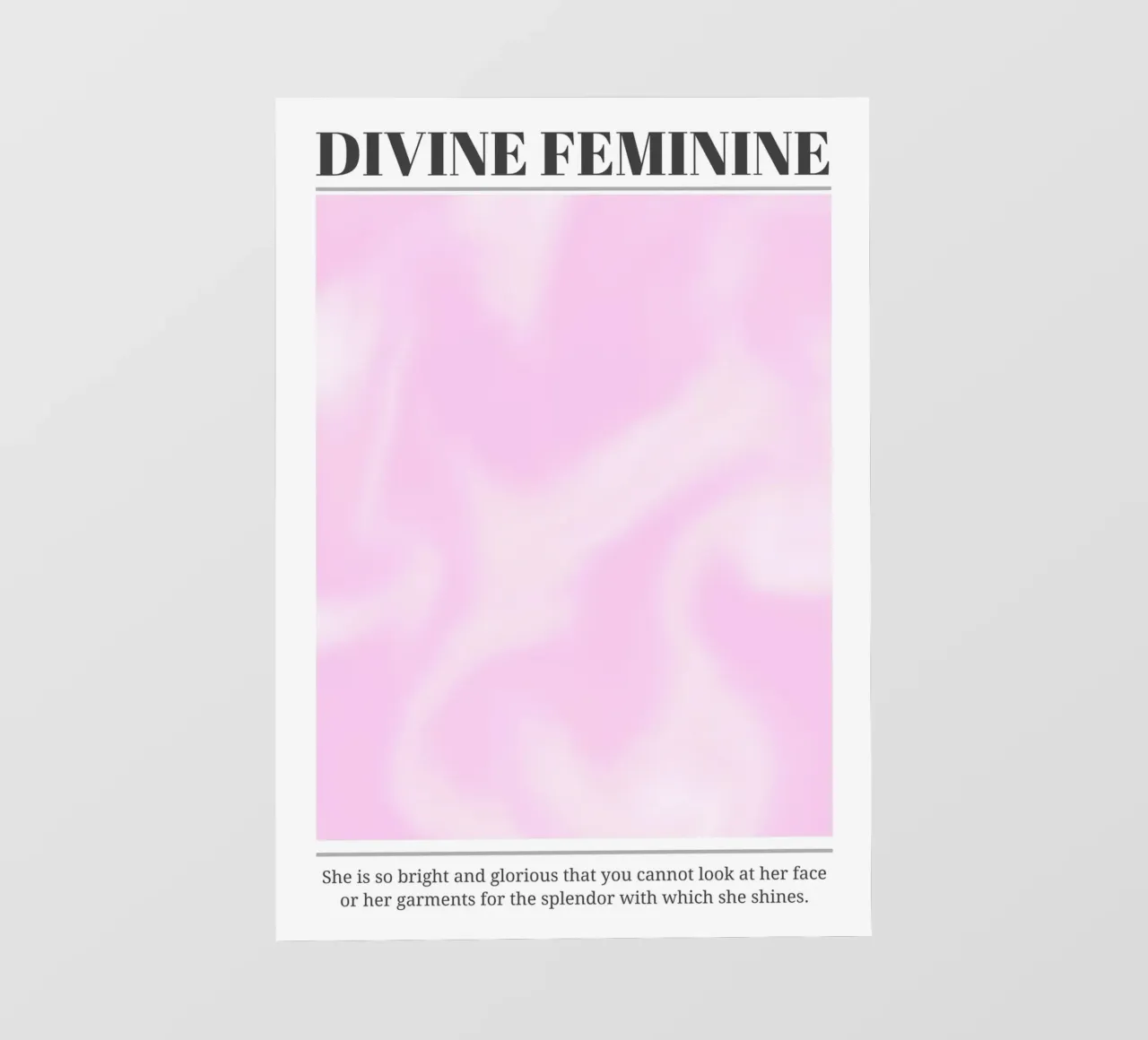 "Divina Femenina" Impresión abstracta en espiral rosa del aura lonas publicitarias de homdeco