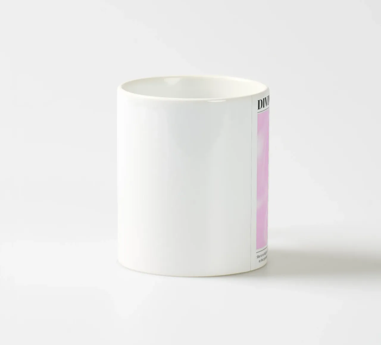 "Divine Feminine" Roze Werveling Abstracte Aura Kunstdruk keramische mok van homdeco