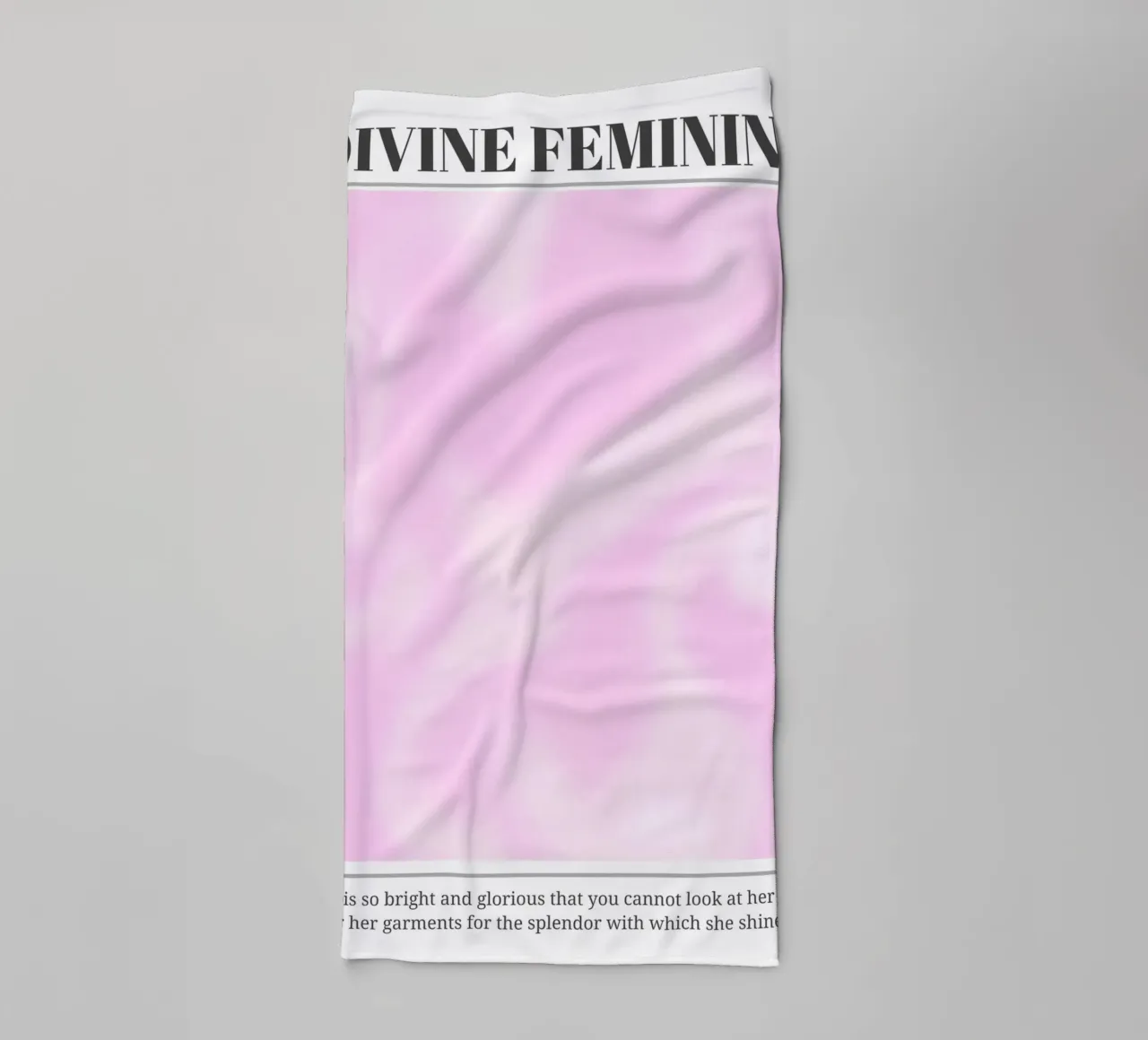 "Divine Feminine" Roze Werveling Abstracte Aura Kunstdruk badhanddoek van homdeco