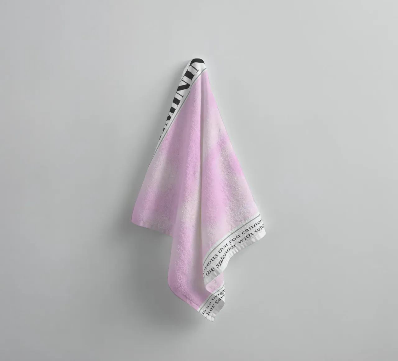 "Divine Feminine" Roze Werveling Abstracte Aura Kunstdruk badhanddoek van homdeco