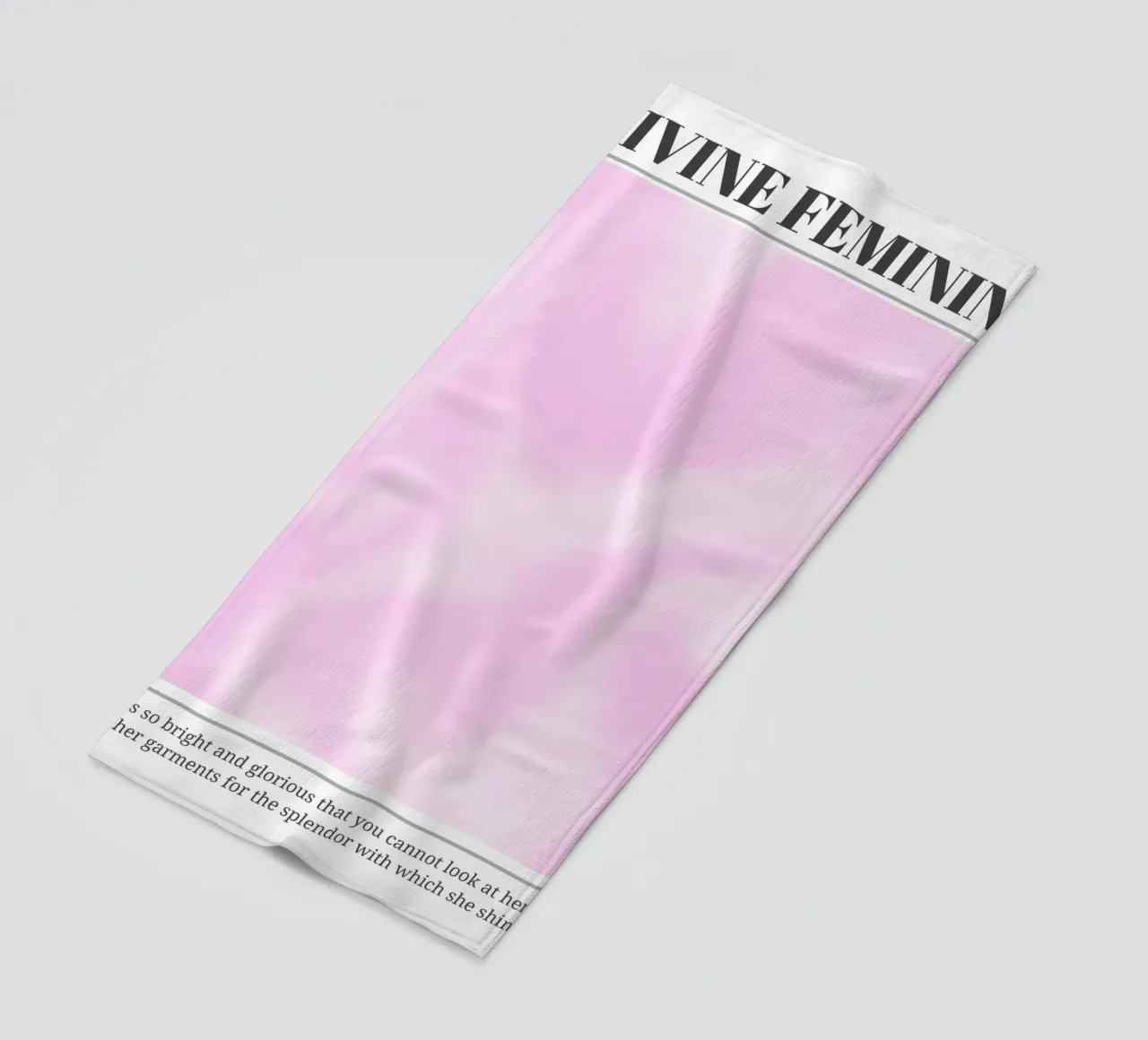 "Divine Feminine" Roze Werveling Abstracte Aura Kunstdruk strandhanddoek van homdeco