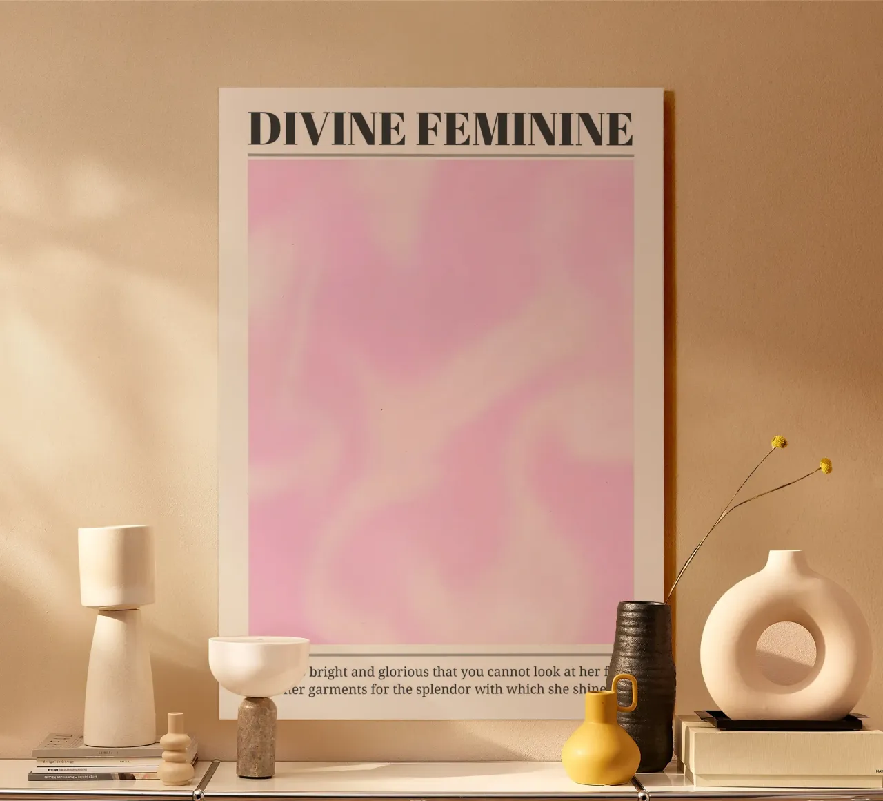 Impression d'art abstrait Aura "Divine Feminine", tourbillon rose alu dibond de homdeco