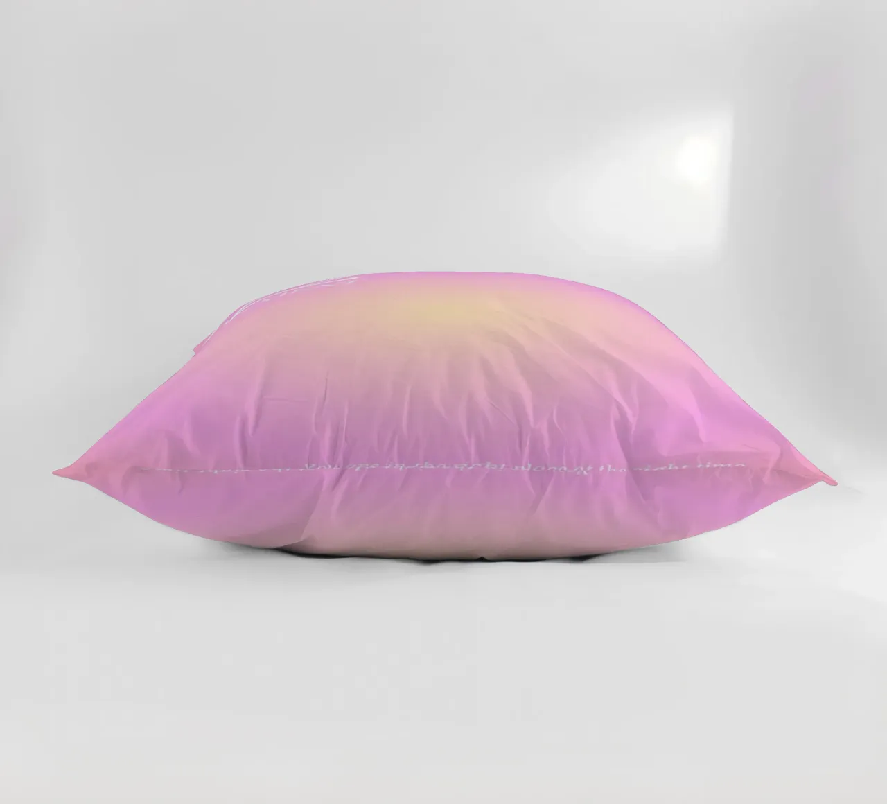 Angel No. 222 Alignment Pink Yellow Aura Gradient Art decorative cushion by homdeco