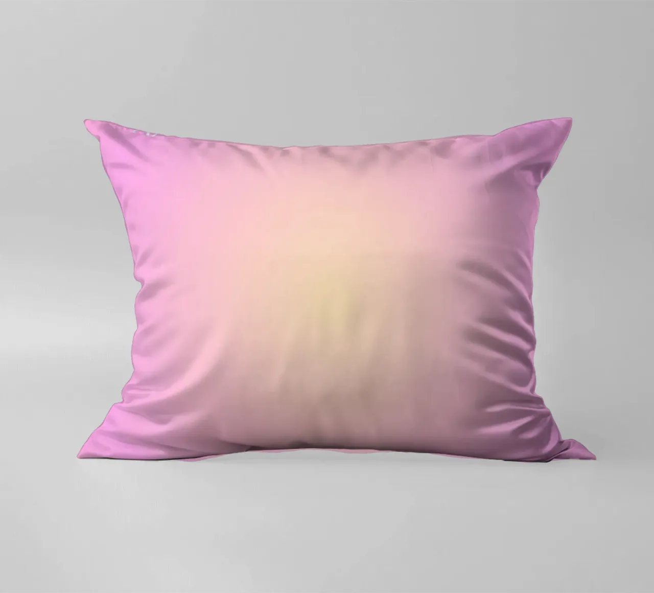Angel No. 222 Alignment Pink Yellow Aura Gradient Art decorative cushion by homdeco