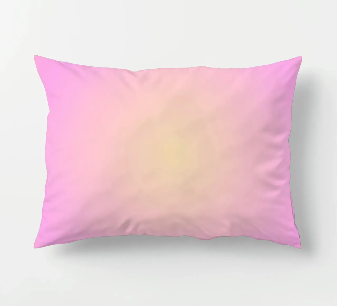 Angel No. 222 Alignment Pink Yellow Aura Gradient Art decorative cushion by homdeco