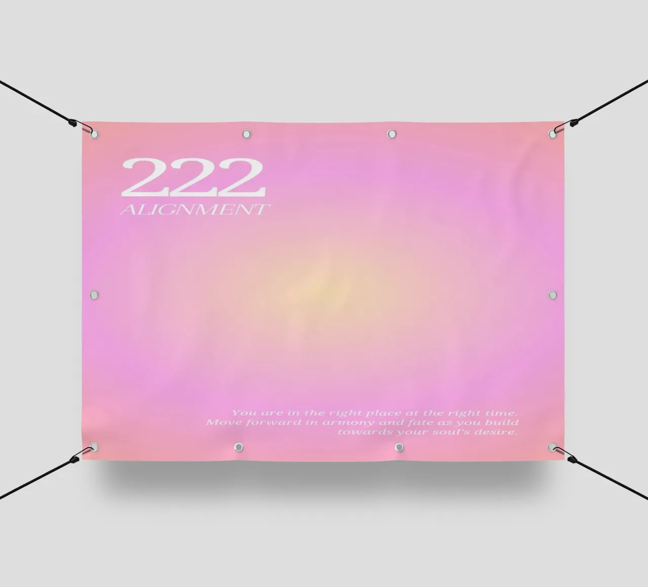 Angel No. 222 Alignment Pink Yellow Aura Gradient Art pvc cover by homdeco
