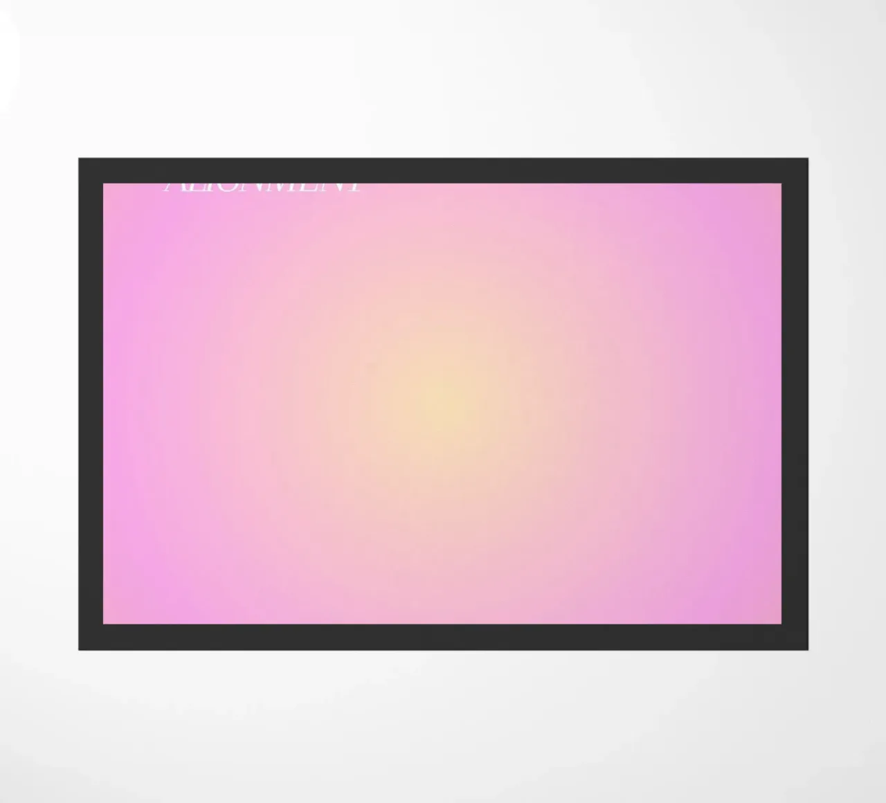 Ange n° 222 Alignement Rose Jaune Aura Gradient Art paillasson de homdeco