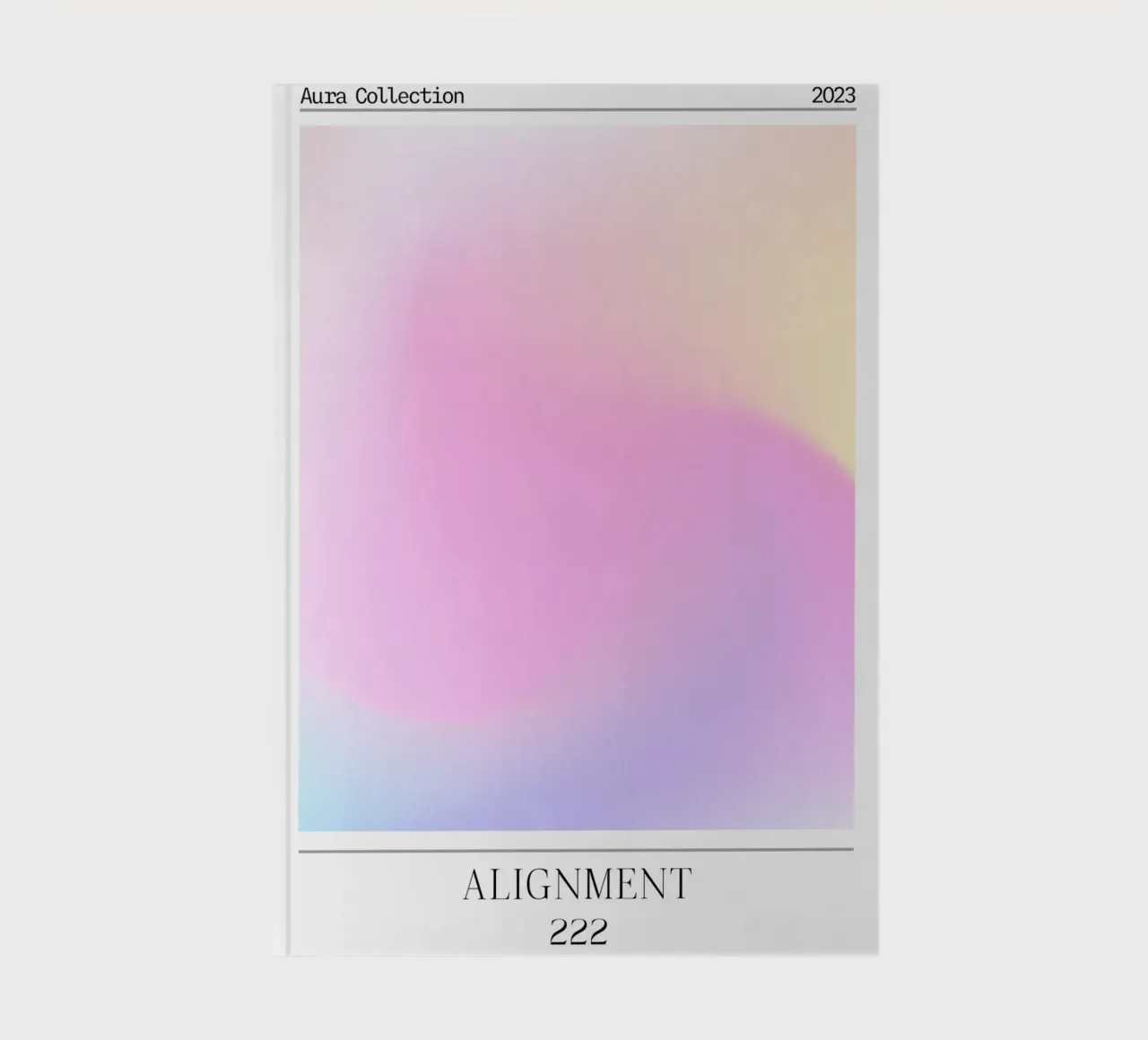 "Alignement" Ange n° 222 Aura Gradient Rose Jaune Bleu carnet de notes de homdeco