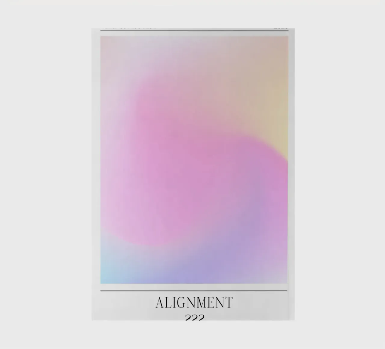 "Alignement" Ange n° 222 Aura Gradient Rose Jaune Bleu carnet de notes de homdeco