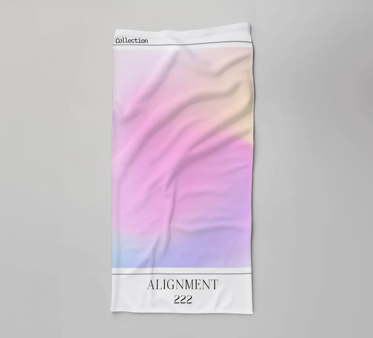 "Alignement" Ange n° 222 Aura Gradient Rose Jaune Bleu serviette de bain de homdeco