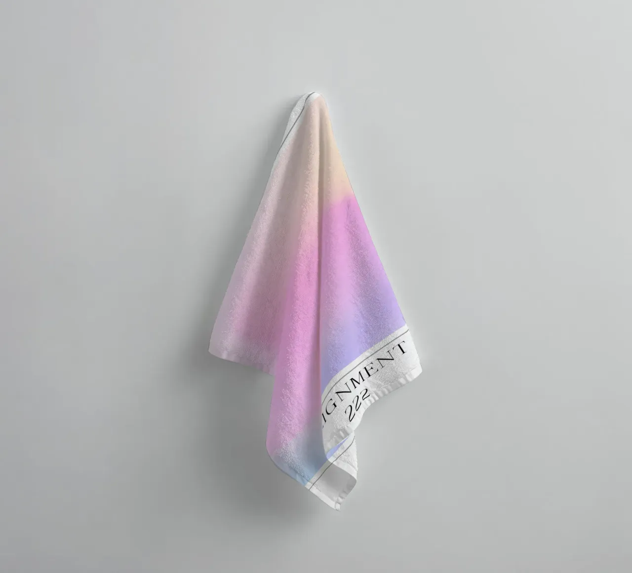 "Alignement" Ange n° 222 Aura Gradient Rose Jaune Bleu serviette de bain de homdeco