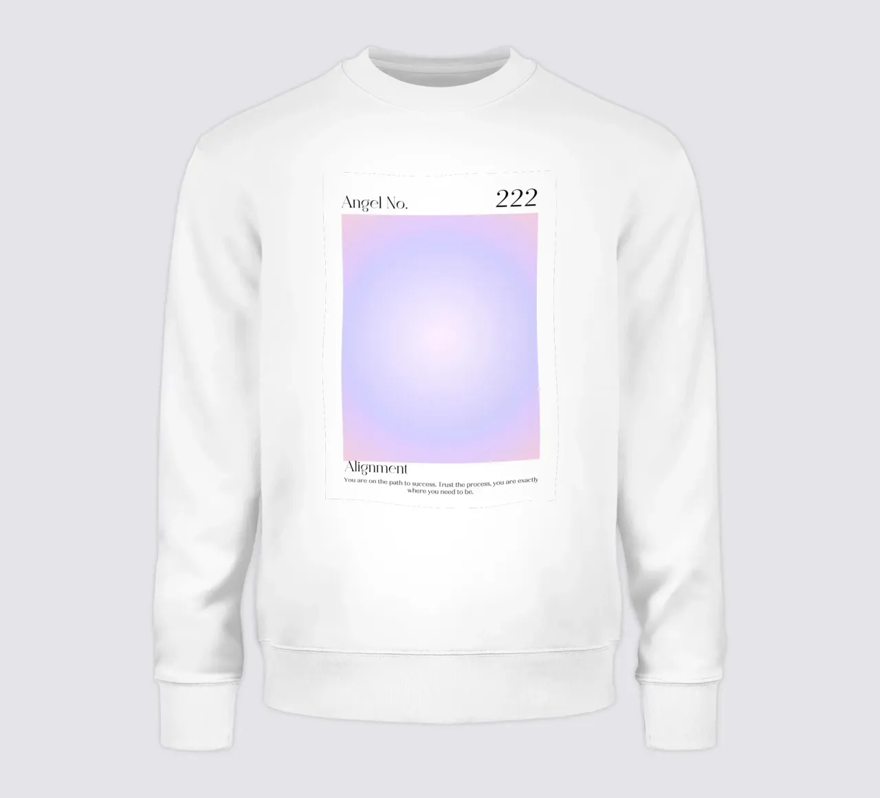 Angel No. 222 Alignment Pink Lavender Aura Poster sweatshirt by homdeco
