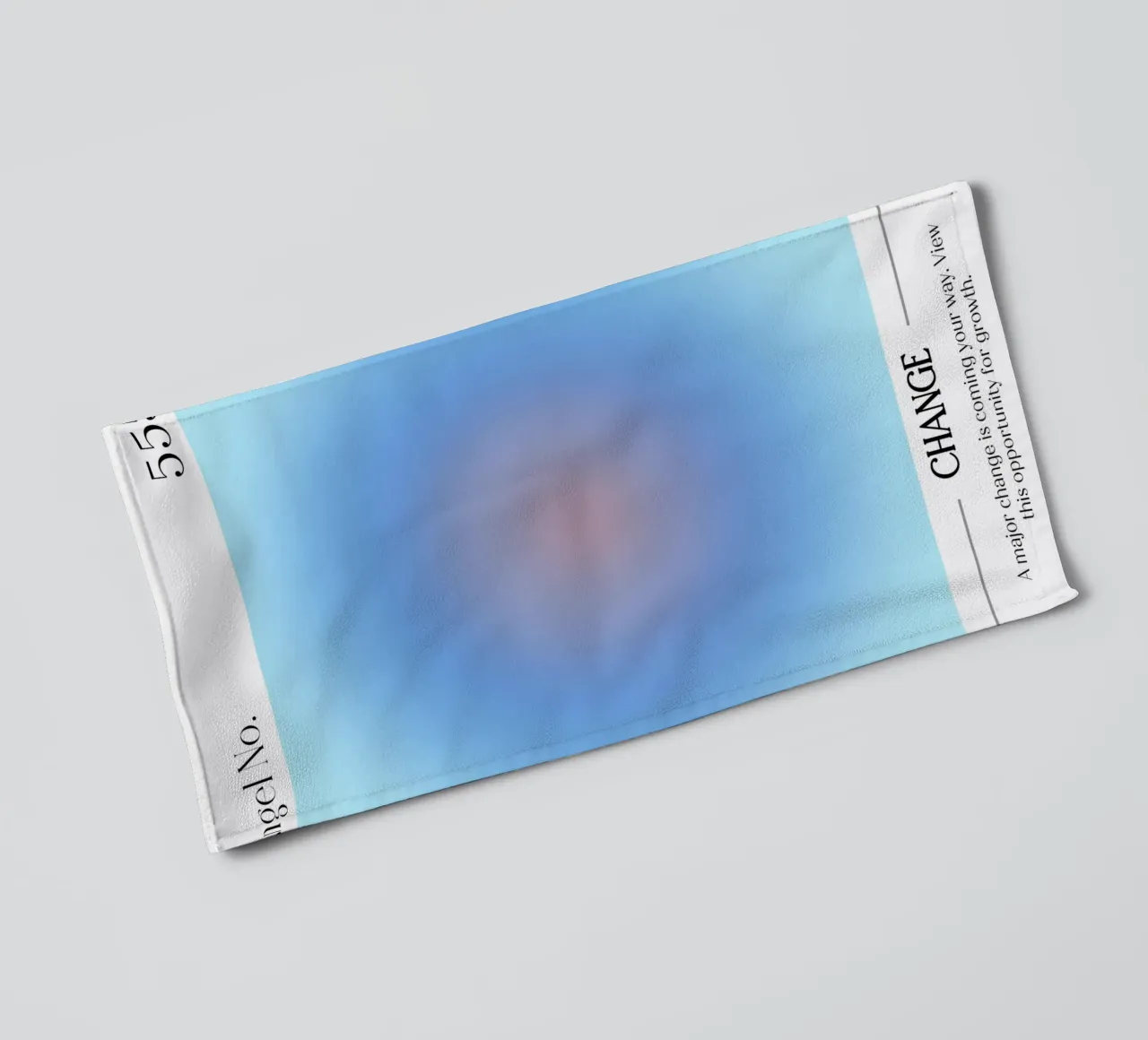 Engel Nr. 555 Veränderung Blau Rot Aura Farbverlauf Poster Handtuch von homdeco