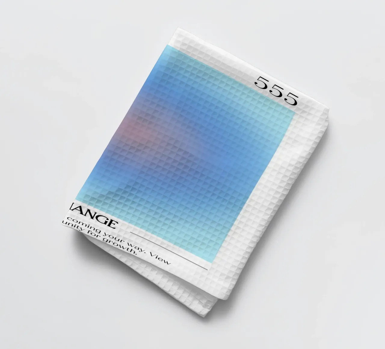 Angel No. 555 Change Blue Red Aura Gradient Poster torchon de homdeco