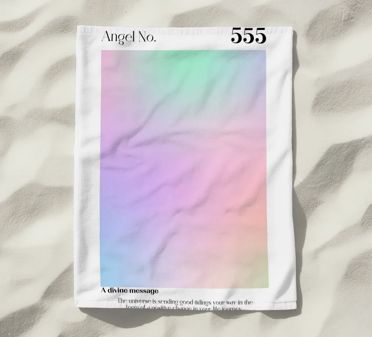Angelo n. 555 Messaggio divino Pastello Aura Gradiente Arte telo mare da homdeco