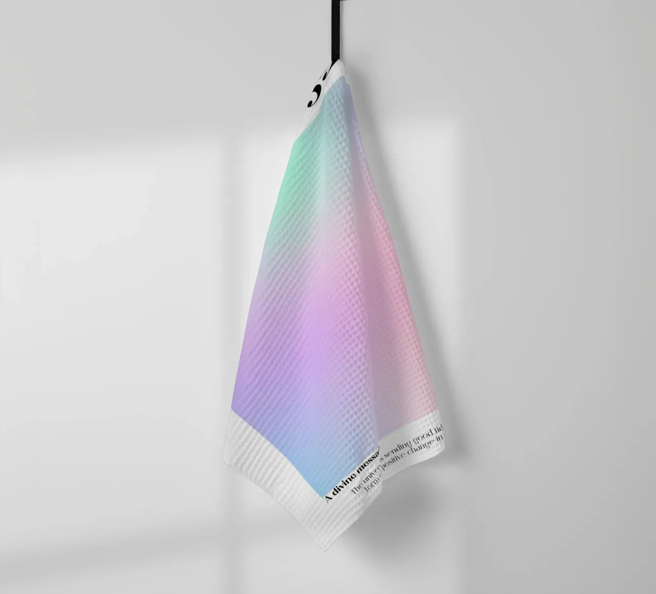 Angel No. 555 Divine Message Pastel Aura Gradient Art torchon de homdeco