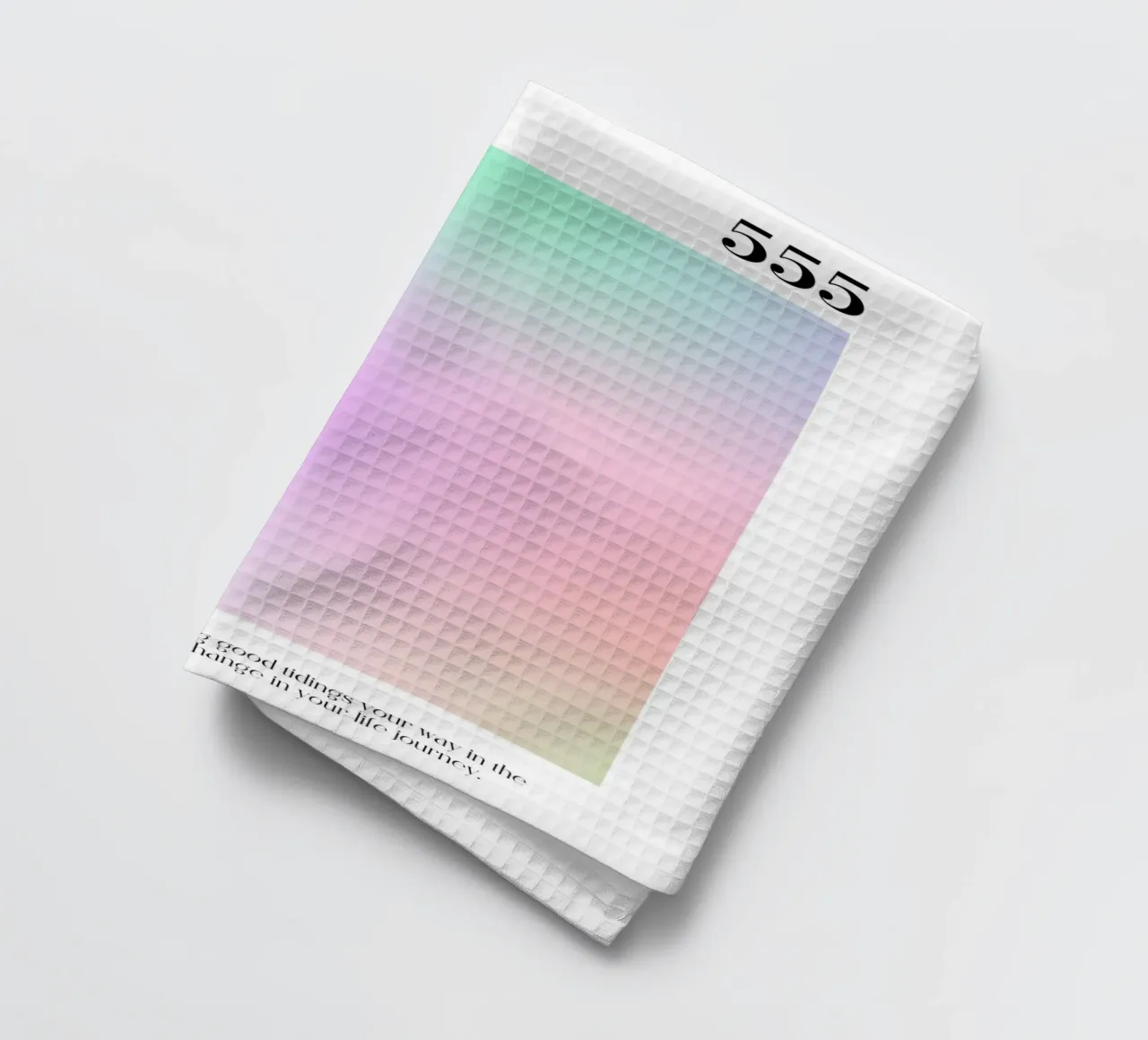 Angel No. 555 Divine Message Pastel Aura Gradient Art torchon de homdeco