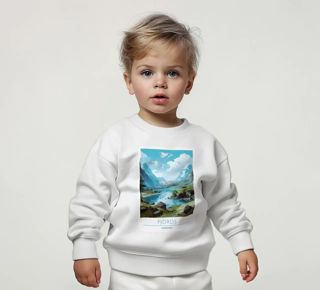 Norvegia Fiordi Maestoso Paesaggio Poster | Scandinavian Trave felpa neonato da homdeco