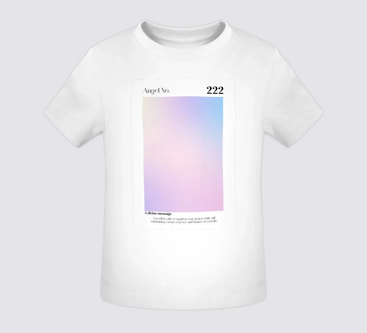 Angelo n. 222 Messaggio divino Aura Gradient Art maglietta neonato da homdeco