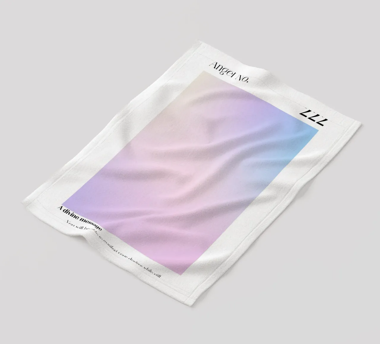 Angelo n. 222 Messaggio divino Aura Gradient Art coperta in pile da homdeco